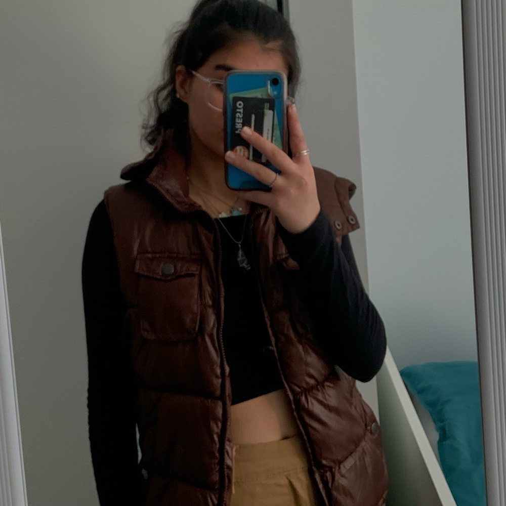 Vintage Faded glory brown winter vest